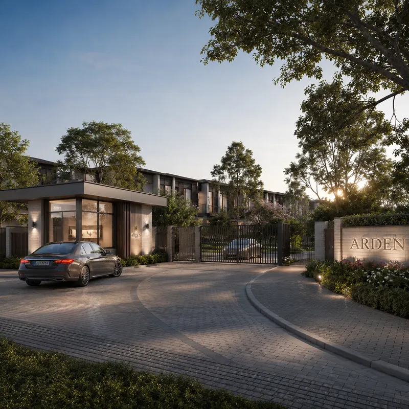 Prestige Springwood gated arrival court and drop-off